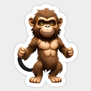 Monkey in cartoon style Sticker